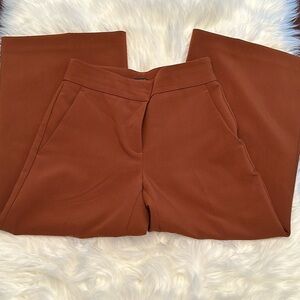 EUC ANN TAYLOR FACTORY BROWN CROPPED TROUSERS IN WOMEN’s  SIZE 00P